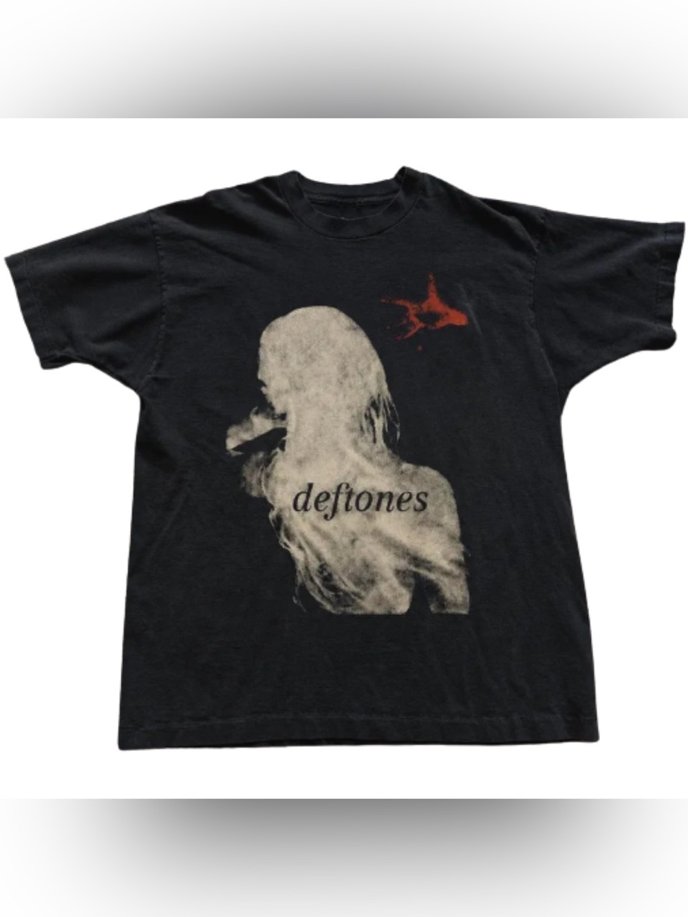 Gildan Black Tee with Red Accent